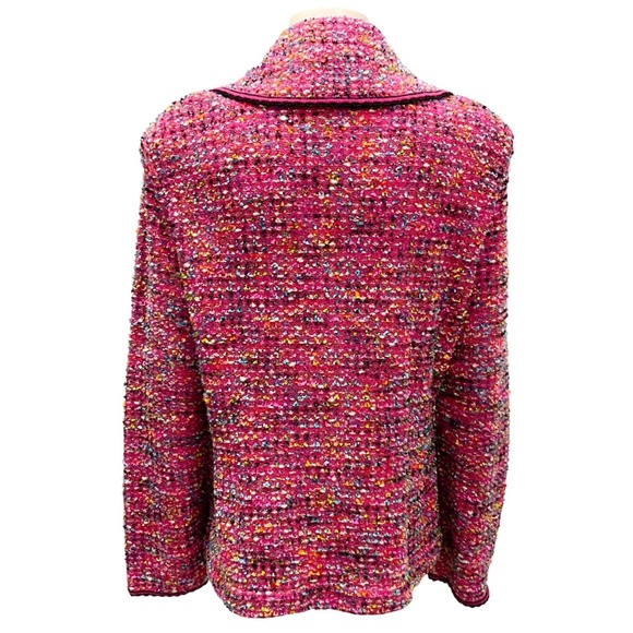 ESCADA PINK MULTI BOUCLE KNIT JACKET - Picture 3 of 6